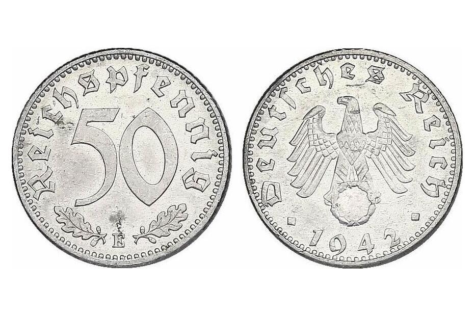 50 Reichspfennig 1942 E  J.372  f.stgl.