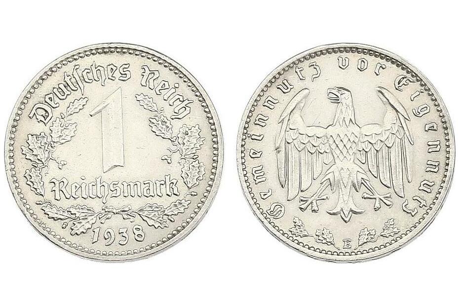 Reichsmark 1938 E  J.354  f.stgl.