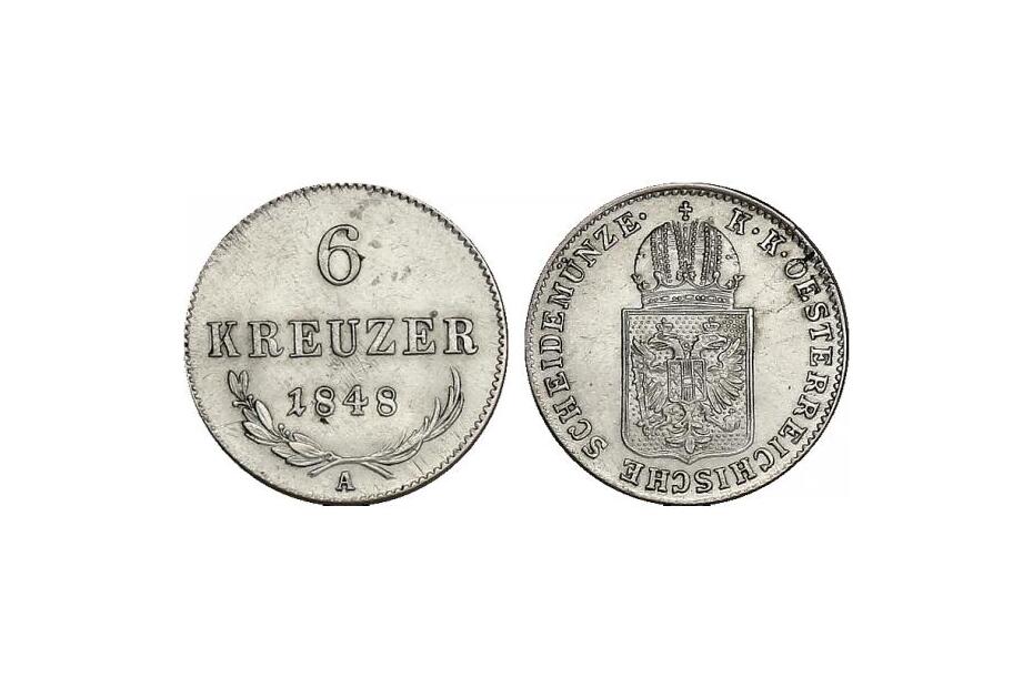 2 Kreuzer 1848 A  J.261   vz