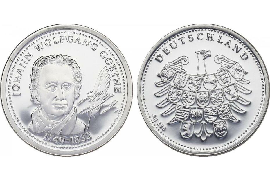 Ag-Medaille o.J. "Johann Wolfgang von Goethe"  pp