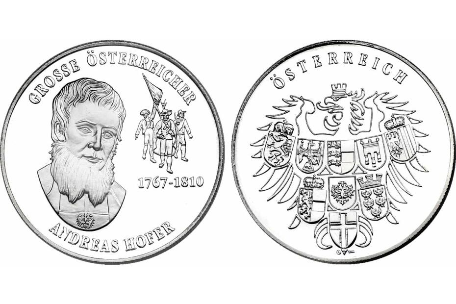 Ag-Medaille "Andreas Hofer (1767 - 1810)" pp