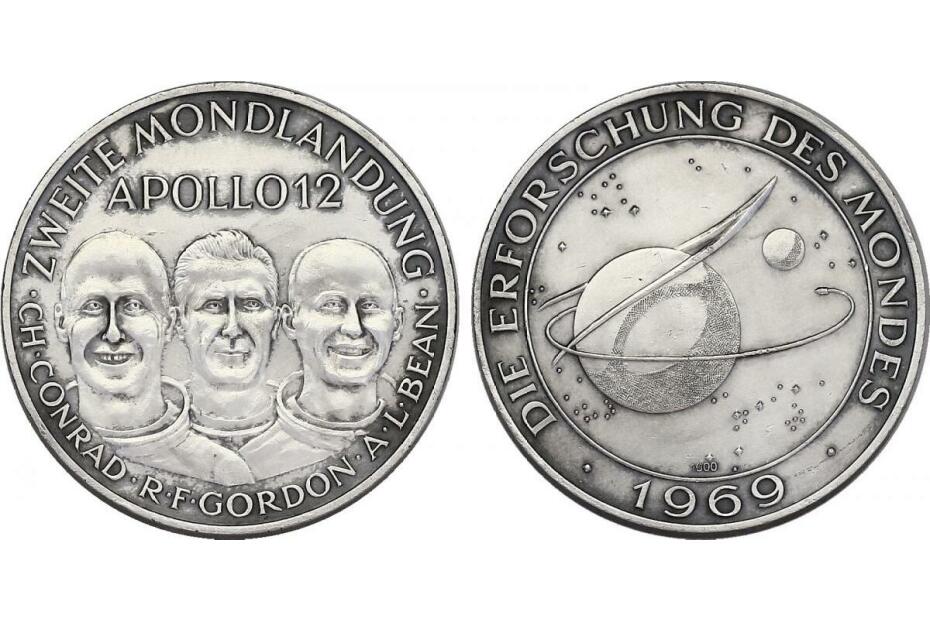 Ag-Medaille "Apollo Soyuz - Brand, Slayton, Stafford, Leonow, Kubassow" pp