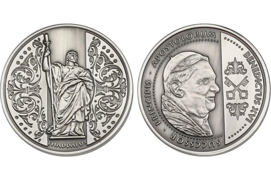 Ag-Medaille o.J. "Thaddäus / Benedikt XVI" stgl.
