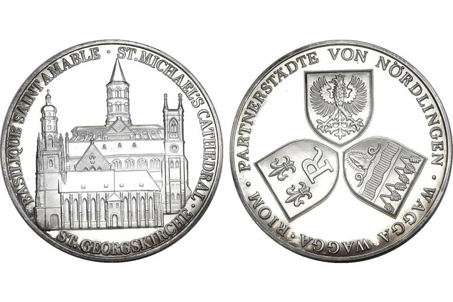 Ag-Medaille o.J. "St. Amable, St. Michael, St. Georg" pp