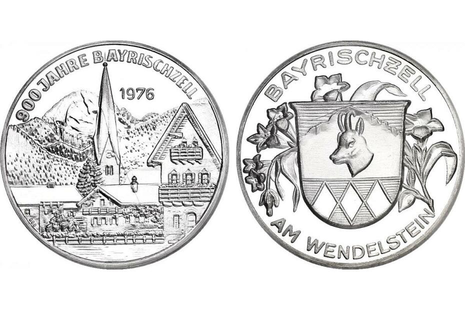 Ag-Medaille 1976 "900 Jahre Bayrischzell am Wendelstein" pp