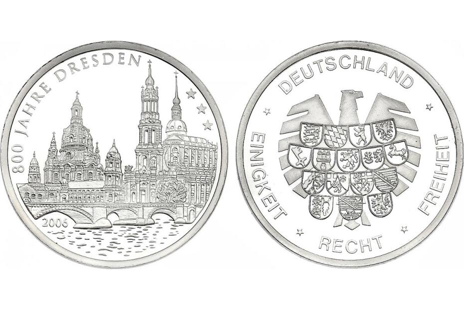 Cu-Medaille 2006 "800 Jahre Dresden" pp