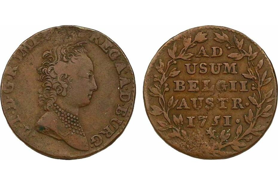 2 Liards 1751 R Brügge  Her.2059  ss  R