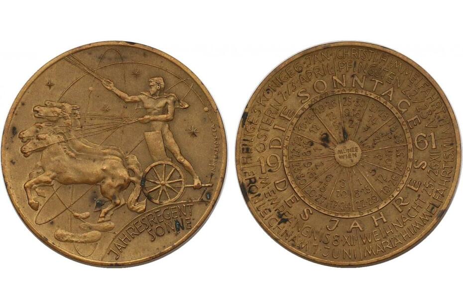 Br-Medaille 1961 "Jahresregent Sonne" vz