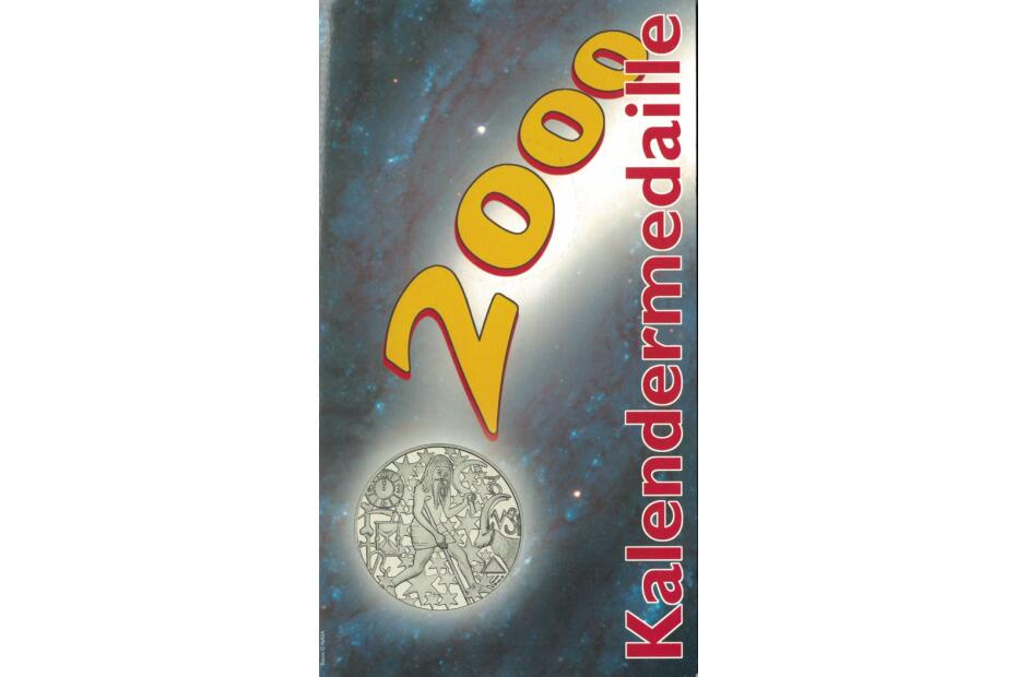 Ag-Medaille 2000 "Jahresregent Saturn" pp im Blister