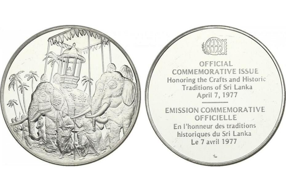 Ag-Medaille 1977 "Handwerk und Tradition"  feine Kratzer, pp
