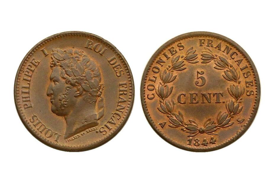 5 Centimes 1844 A KM.12  stgl.