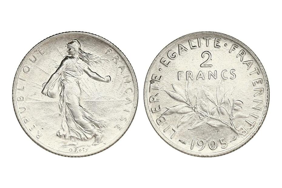 2 Francs 1905 KM.845.1  vz-stgl.