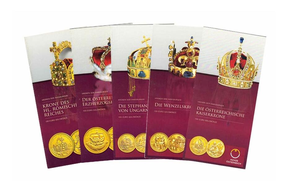 Folder zur 100 Euro - Serie "Kronen der Habsburger"