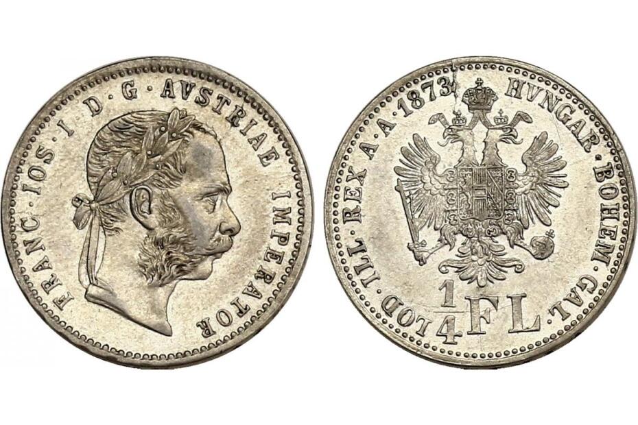 1/4 Gulden 1873  J.341/Fr.1554  vz+, R
