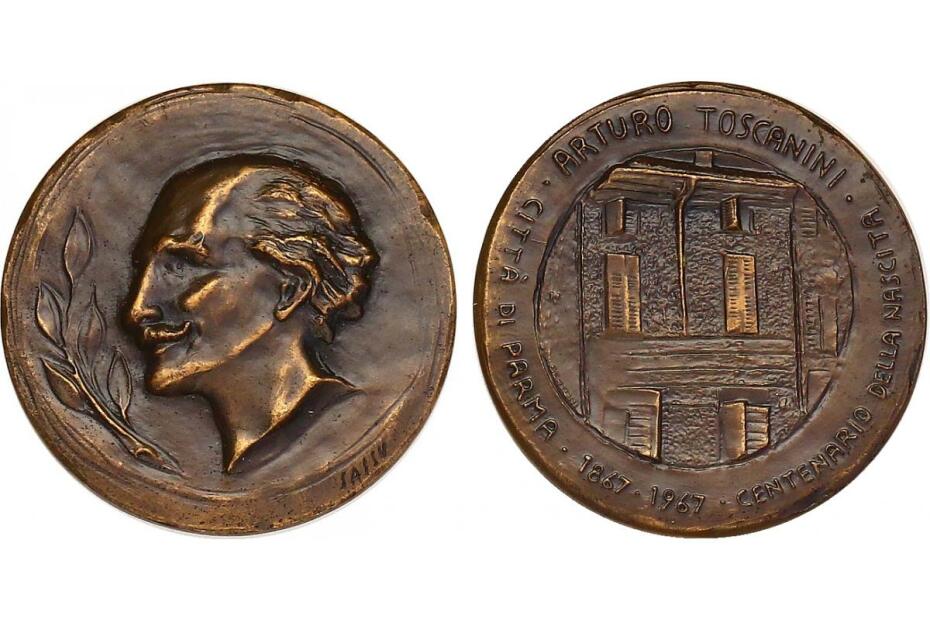 Br-Medaille 1967 "100. Geburtstag Arturo Toscaninis"  vz