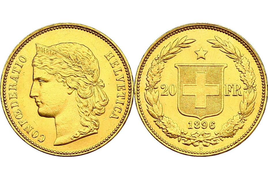 20 Franken 1896 B HMZ.1185  f.stgl.