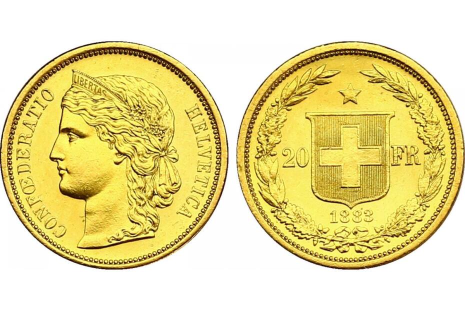 20 Franken 1883 HMZ.1185 f.stgl.