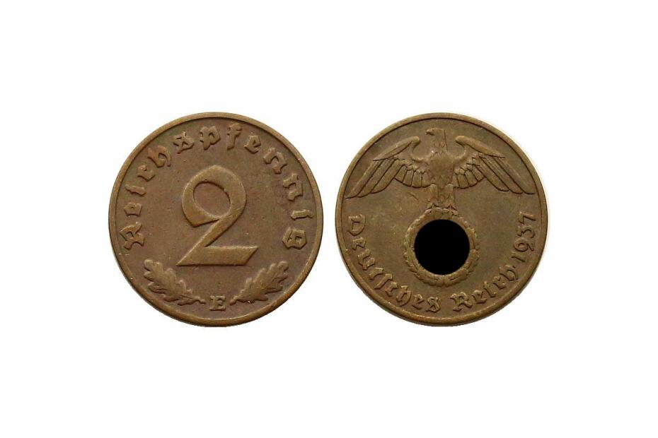 2 Reichspfennig 1937 E  J.362  f.vz