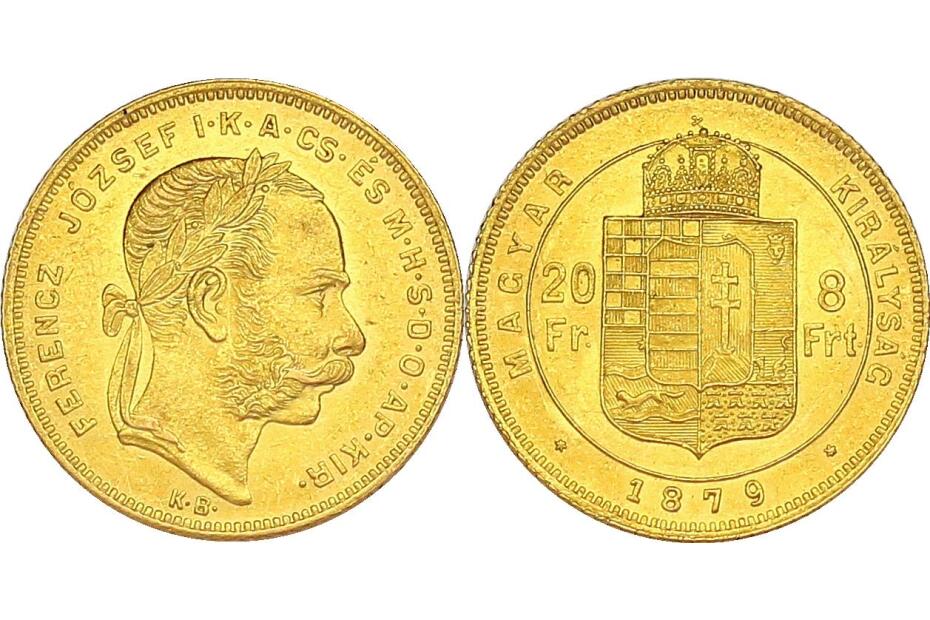 8 Forint 1879 KB J.364/Fr.1726  f.stgl. (2)