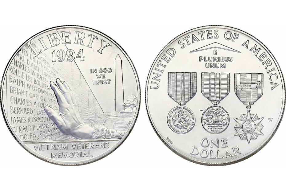 Dollar 1994 W "Vietnam Gedenkstätte" KM.250  stgl.