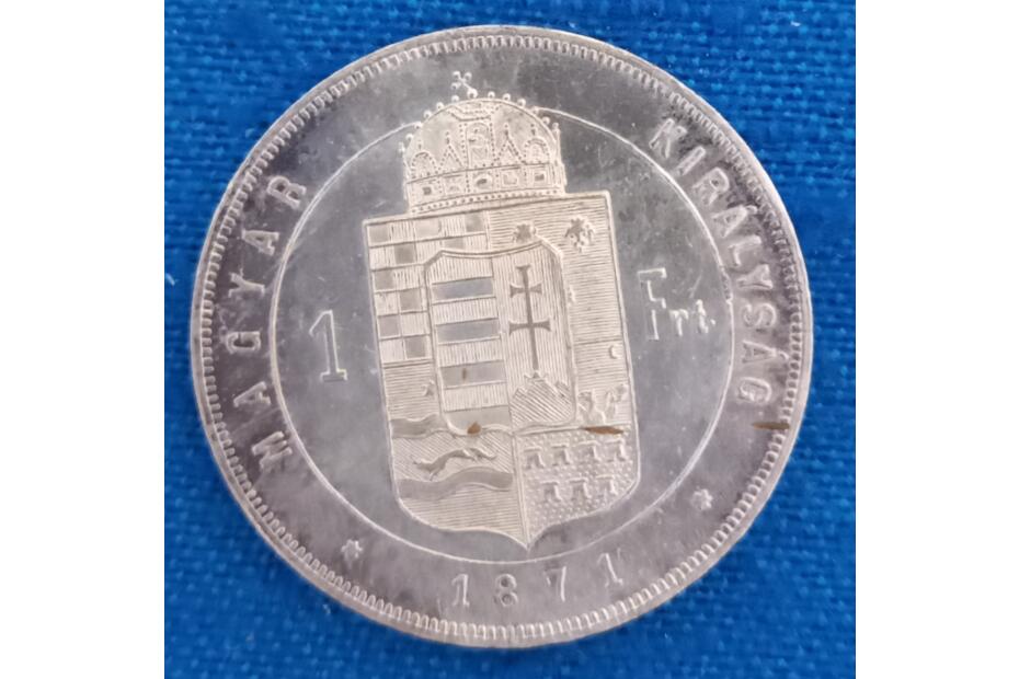 1 Forint 1871 KB J.358/Fr.1775  stgl.