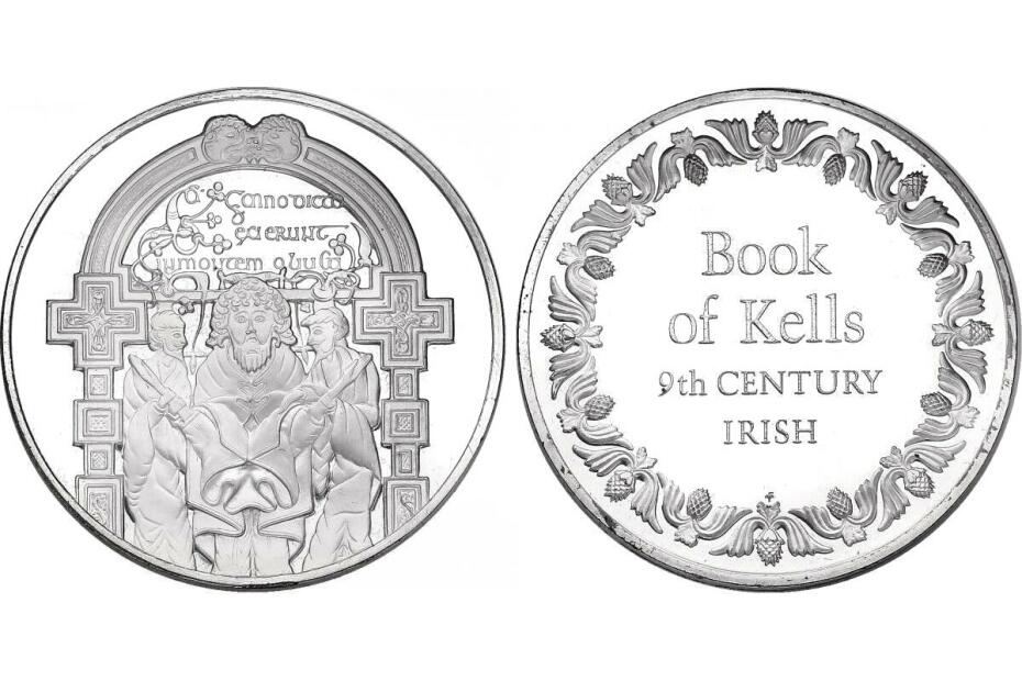 Ag-Medaille o.J. "Book of Kells"  pp