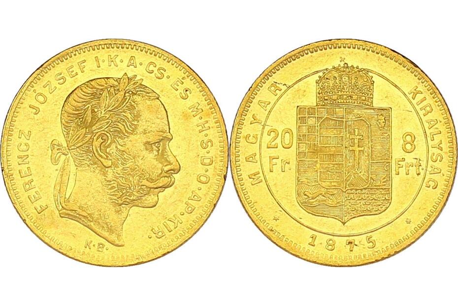 8 Forint 1875 KB J.364/Fr.1722  vz