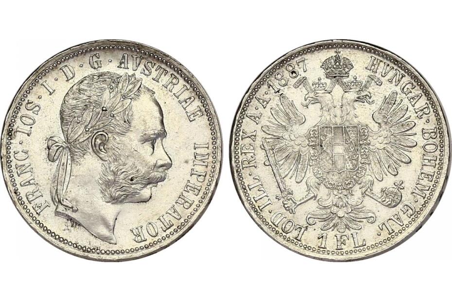 Gulden 1886 J.342  f.vz