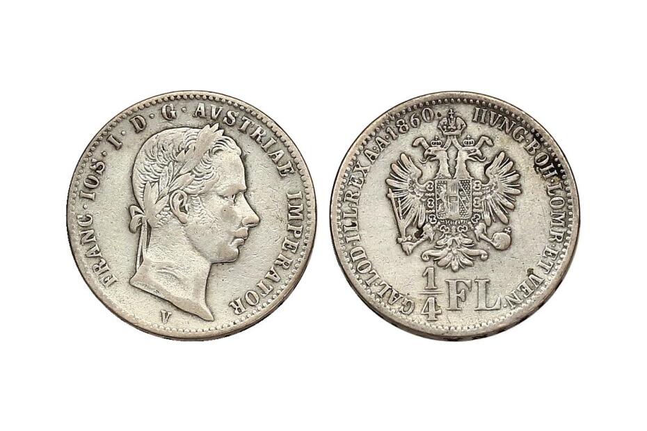 1/4 Gulden 1860 V J.327/Fr.1532  ss