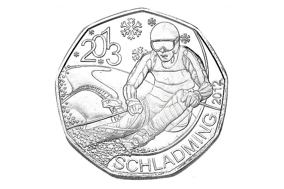 5 Euro 2012 "Schladming 2013" hdgh. (aus Blister)