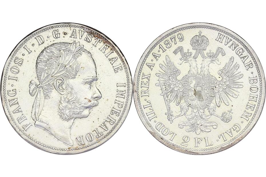 2 Gulden 1879 J.343/Fr.1378  vz