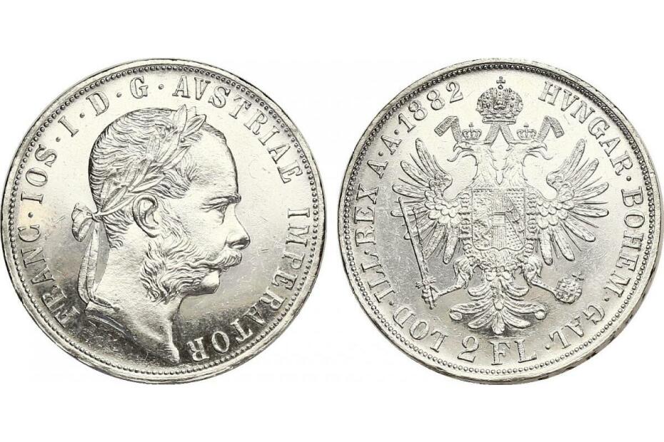 2 Gulden 1882 J.343/Fr.1381  f.stgl.