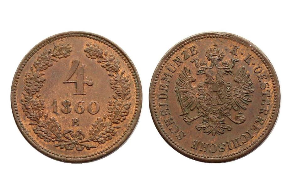 4 Kreuzer 1860 B  J.323  stgl.