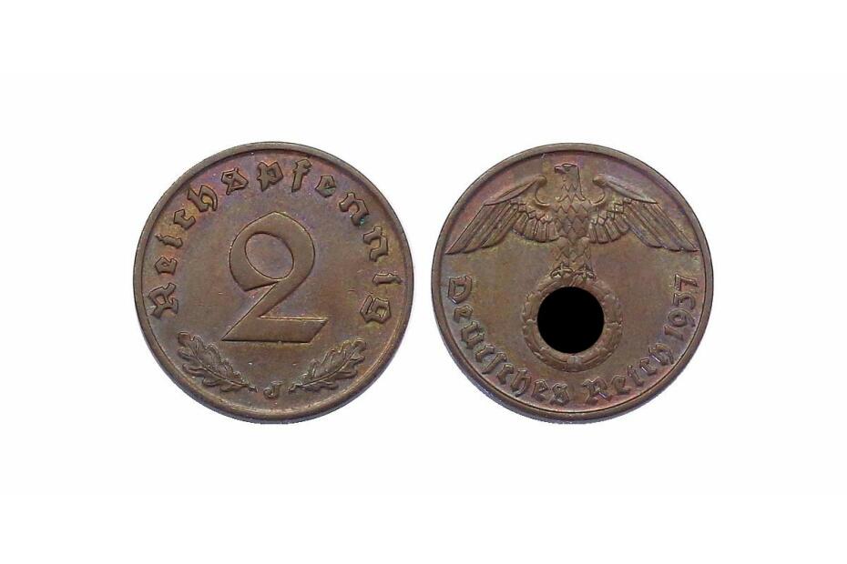 2 Reichspfennig 1937 J  J.362  vf.stgl.