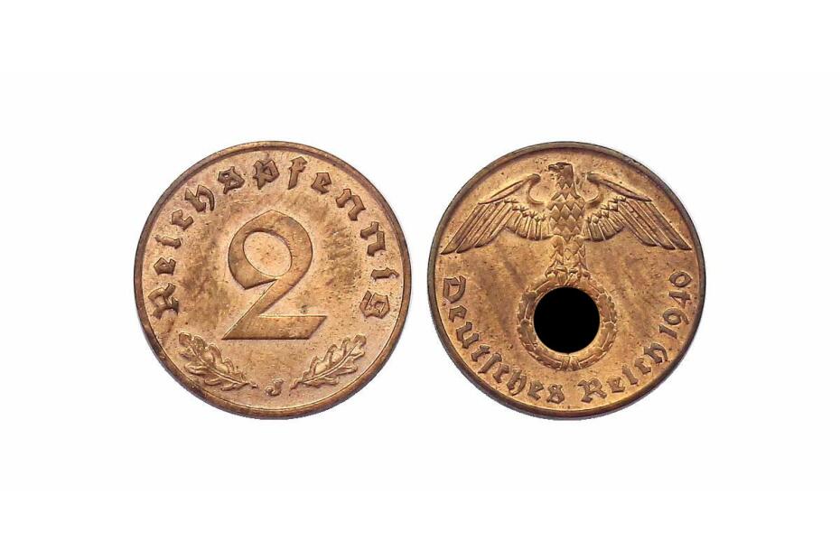2 Reichspfennig 1940 J  J.362  f.stgl.