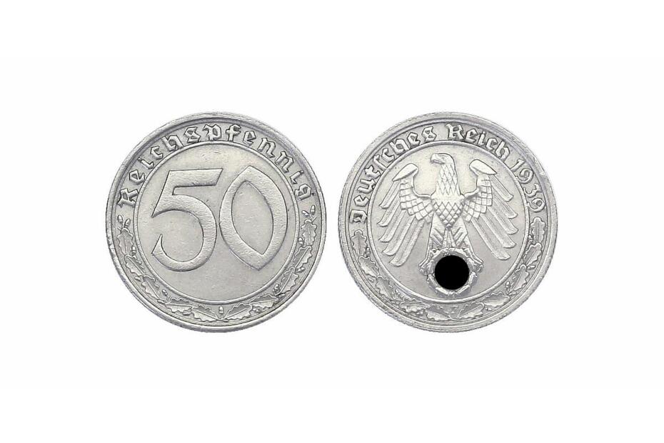 50 Reichspfennig 1939 F  J.365  vz/f.stgl.