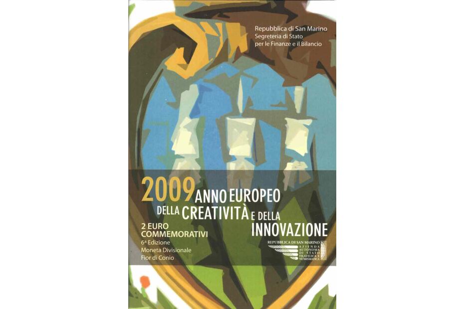 2 Euro 2009 "Europäisches Jahr der Kreativität und Innovation" unc. im Originalblister**