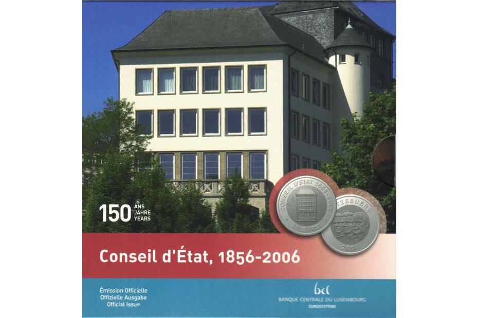 20 Euro 2006 "Conseil dÉtat (1856 - 2006)" unc. im Originalfolder