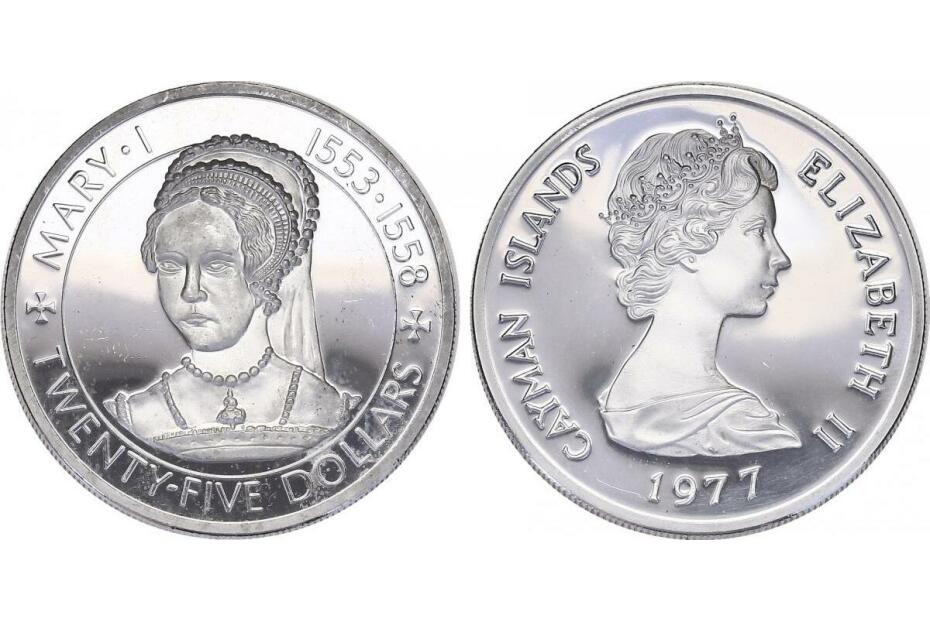 25 Dollar 1977 "Queen Mary I." KM.16  feine Kratzer, pp