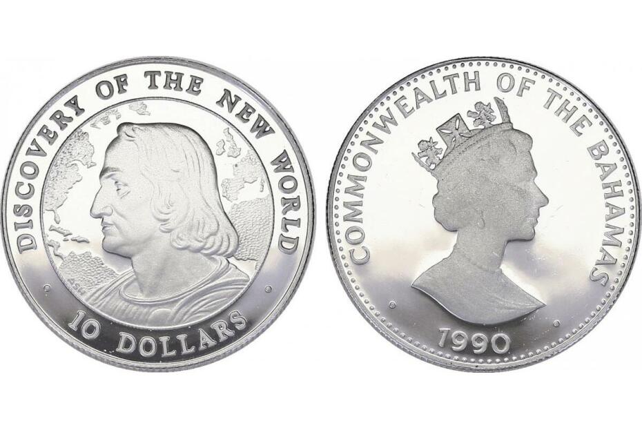 10 Dollar 1990 "Columbus" KM.133  Rev. winz Kr, pp
