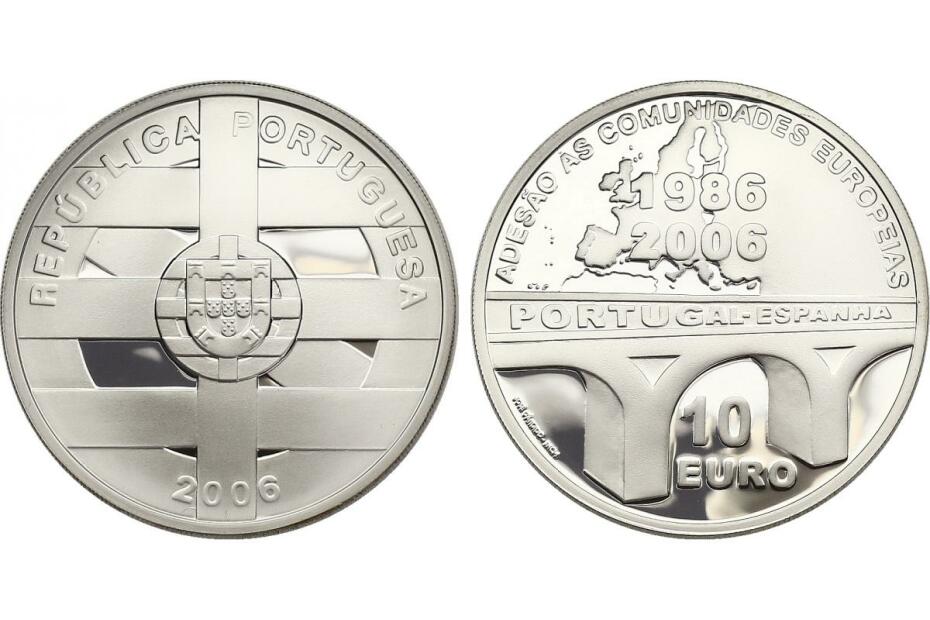 10 Euro 2006 "EU Betritt von Spanien & Portugal" KM.775  pp