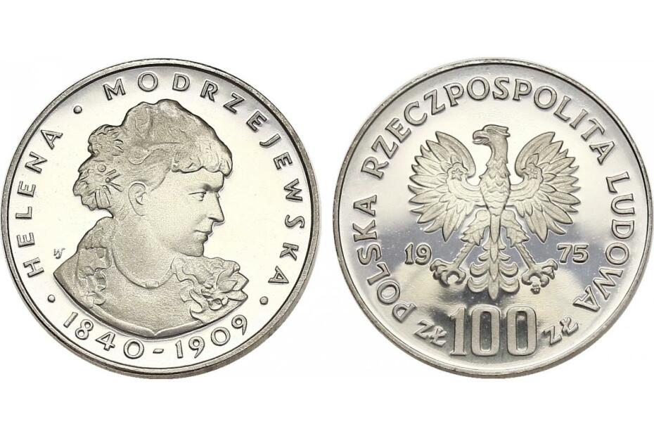 100 Zloty 1975 "Helena Modrzejewska" KM.78  pp