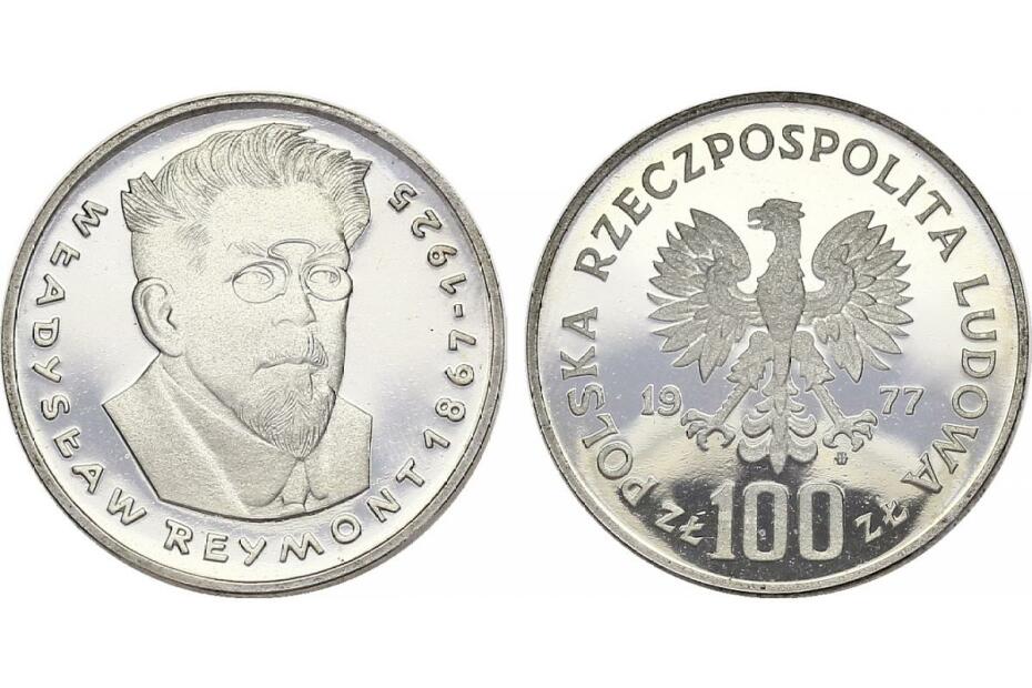 100 Zloty 1977 "Wladyslaw Reymont" KM.89  pp