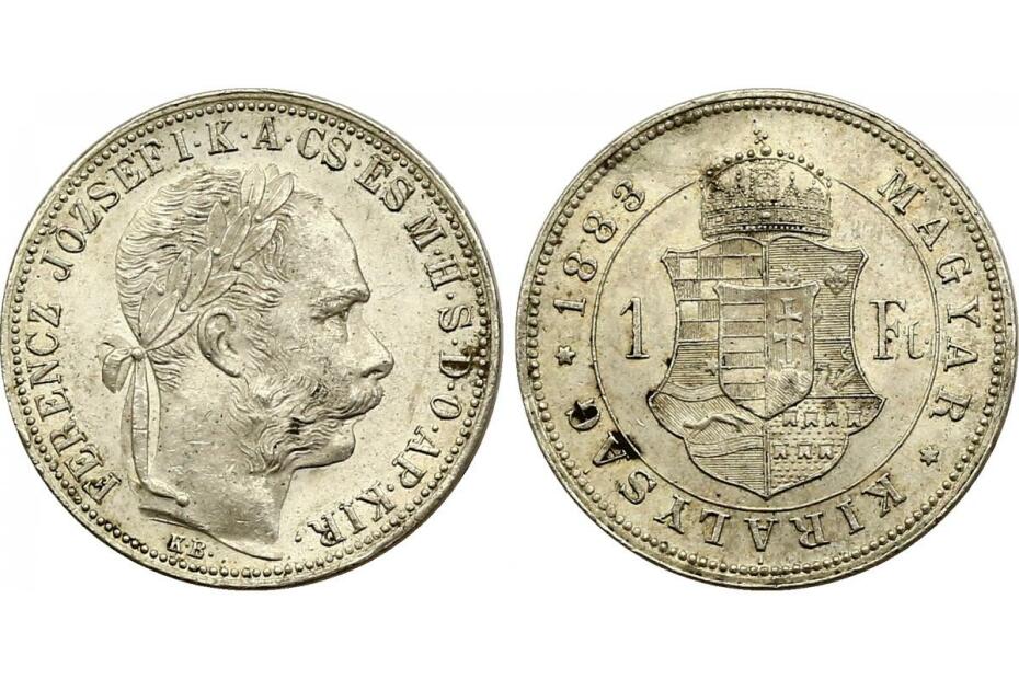 1 Forint 1883 KB  J.359/Fr.1787  stgl.