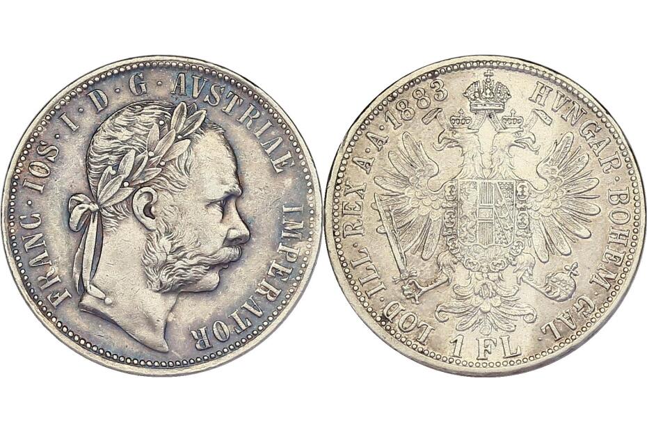 Gulden 1883 J.342/Fr.1503  ss-vz