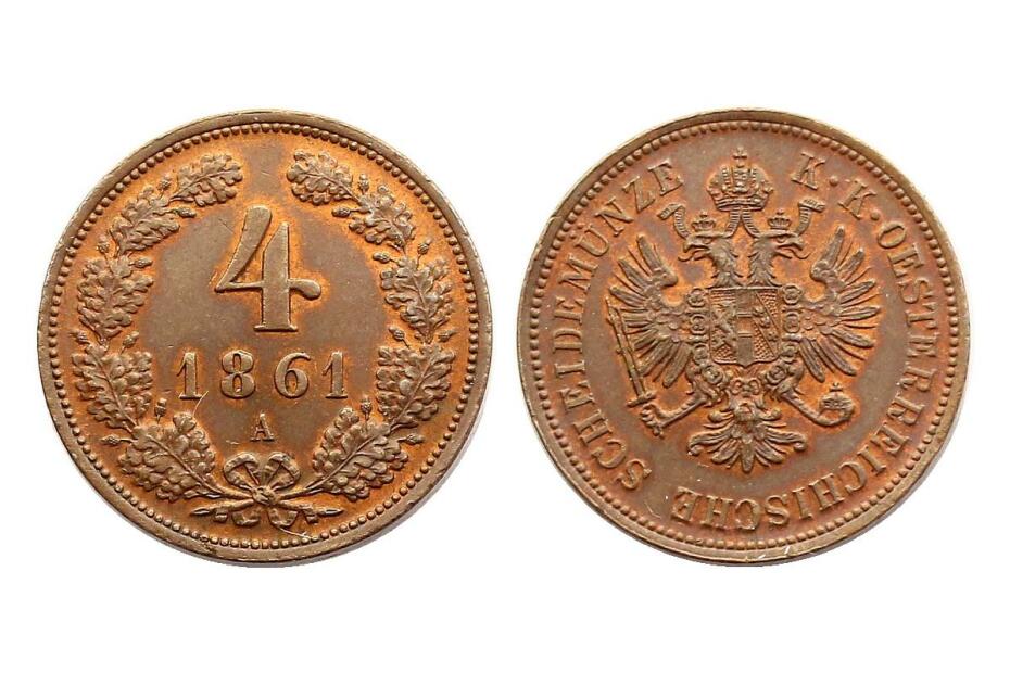 4 Kreuzer 1861 A  J.323  stgl.