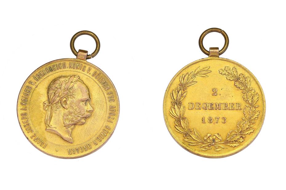 Br-Medaille 1873 "25 J. Reg. Jubiläum" 36mm  vz