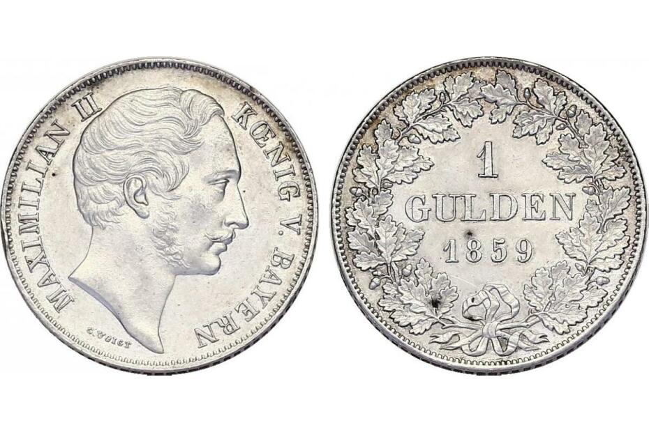 Gulden 1859  AKS.151    Av.min.RF.,  f.stgl.
