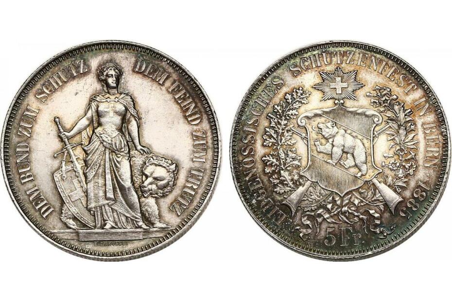 5 Franken 1885 "Bern" HMZ.1255  f.stgl.
