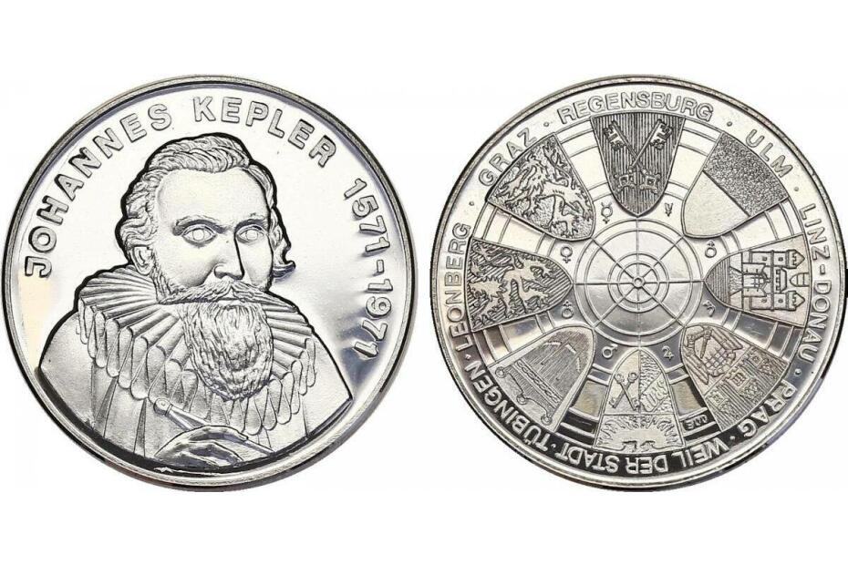 Deutschland Ag-Medaille o.J. 400. Geburtstag Johannes Kepler (1571 - 1971) pp